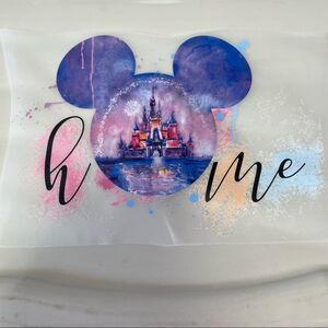 Disney castle home htv iron on heat transfer vinyl​
